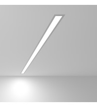 101-300-128 / Линейный светодиодный встраиваемый светильник 128см 25W 6500K матовое серебро