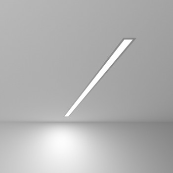 100-300-103 / Линейный светодиодный встраиваемый светильник 103см 20W 6500К матовое серебро