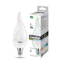 Лампа светодиодная LED5-CW35/845/E14 5Вт свеча на ветру 4500К белый E14 405лм 220-240В Camelion 12034