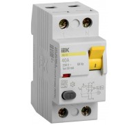 Выключатель дифференциального тока (УЗО) 2п 40А 30мА тип AC ВД1-63 ИЭК MDV10-2-040-030