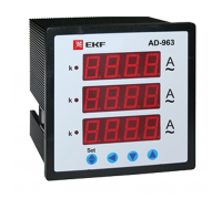 Амперметр цифровой AD-963 на панель 96х96 трехфазный EKF ad-963