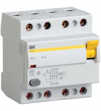 Выключатель дифференциального тока (УЗО) 4п 80А 30мА тип AC ВД1-63 ИЭК MDV10-4-080-030