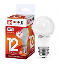 Лампа светодиодная LED-A60-VC 12Вт 230В E27 6500К 1080Лм IN HOME 4690612020259