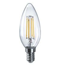 Лампа светодиодная филаментная 80 895 OLL-F-C35-10-230-4K-E14 10Вт свеча прозрачная 4000К нейтр. бел. E14 1000лм 220-240В ОНЛАЙТ 80895