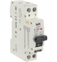 Выключатель автоматический дифференциального тока 2п C 32А 30мА тип A АВДТ B06S 18мм ARMAT IEK AR-B06S-1N-C32A030