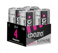 Элемент питания алкалиновый C/LR14 1.5В Alkaline Pack-4 (уп.4шт) ФАZА 5033160