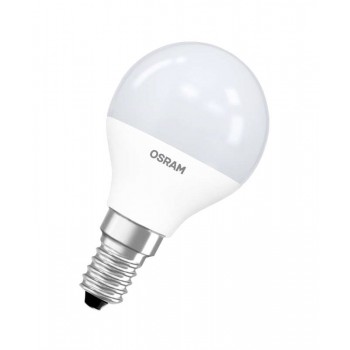 Лампа светодиодная LED STAR CLASSIC P 60 6.5W/840 6.5Вт шар 4000К нейтр. бел. E14 550лм 220-240В матов. пласт. OSRAM 4058075134263