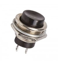 Выключатель-кнопка металл 220В 2А (2с) (ON)-OFF d16.2 черн. (RWD-306) Rexant 36-3350