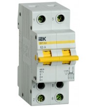 Выключатель-разъединитель трехпозиционный 2п ВРТ-63 63А IEK MPR10-2-063