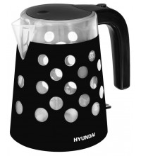 Чайник HYK-G2012 1.7л. 2200Вт (пластик) черн./прозр. HYUNDAI 1433126