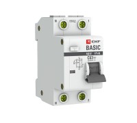 Выключатель автоматический диф. тока 1п+N С 16А 30мА тип АС эл. 4.5кА АД-12 Basic EKF DA12-16-30-bas