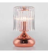 Настольная лампа с абажуром 01068/1 розовое золото