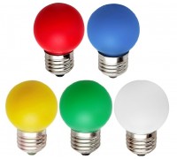 Лампа Decor GL45 LED 0.6W GREEN 230V E27 зеленый (LED шар) FOTON (S454)