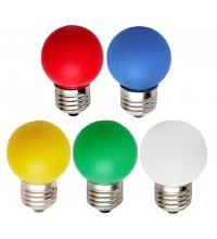 Лампа Decor GL45 LED 0.6W RED 230V E27 красный (LED шар) FOTON (S455)