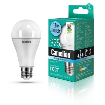 Лампа светодиодная LED11-A60/845/E27 11Вт грушевидная 4500К белый E27 880лм 220-240В Camelion 12036