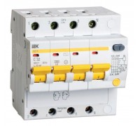 Выключатель автоматический дифференциального тока 4п C 32А 30мА тип AC 4.5кА АД-14 ИЭК MAD10-4-032-C-030