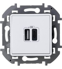 Устройство зарядное Inspiria с 2-мя USB разьемами A и C 240В / 5В 3000мА бел. Leg 673760