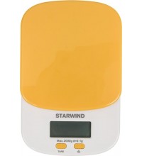 Весы кухонные электронные SSK2158 макс.вес:2кг оранж. STARWIND 317448