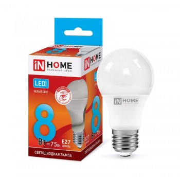 Лампа светодиодная LED-A60-VC 8Вт 230В E27 4000К 720Лм IN HOME 4690612024028