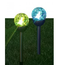 Светильник светодиодный SMD мультиколор садовый в форме шара из битого стекла аккум. AA NI-MH 200мА.ч (уп.2шт) КОСМОС KOC_SOL201L