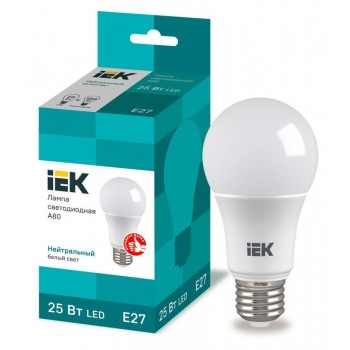 Лампа LED A80 25Вт 230В 4000К E27 IEK LLE-A80-25-230-40-E27