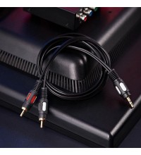Шнур 3.5 Stereo Plug - 2RCA Plug 1.5м (GOLD) Rexant 17-4232