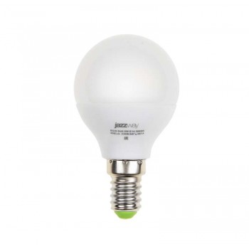 Лампа светодиодная PLED-ECO-G45 5Вт шар 4000К белый E14 400лм 220-240В JazzWay 1036926A