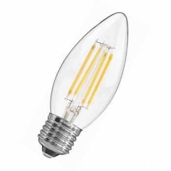 FL-LED Filament C35 6W E27 3000К 220V 600Лм 35*98мм FOTON LIGHTING - лампа светодиодная свеча прозрачная