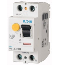 Выключатель дифференциального тока (УЗО) 2п 25А 30мА тип AC 6кА PF6 EATON 286492