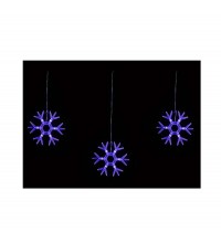 Гирлянда светодиодная "Снежинки-1" ULD-E1503-036/DTA BLUE IP20 SNOWFLAKES-1 1.5х3м 6 подвесов 36LED Uniel UL-00001406