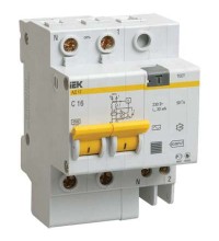 Выключатель автоматический дифференциального тока 2п C 40А 300мА тип AC 4.5кА АД-12 ИЭК MAD10-2-040-C-300