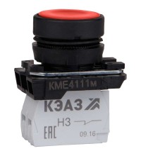 Кнопка управления КМЕ4111м красный 1но+1нз IP40 цилиндр красн. КЭАЗ 248241