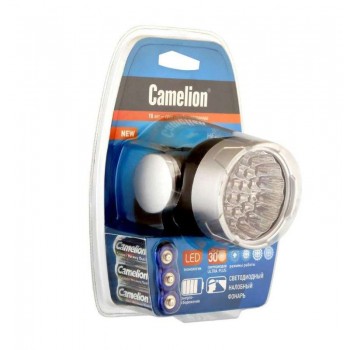 Фонарь налобный LED 5325-30Mx (30 ультра ярких LED 4 режима; 3хR6 в комплекте; метал.) Camelion 12642