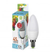 Лампа светодиодная LED-свеча-standard 5Вт свеча 4000К белый E14 450лм 160-260В ASD 4690612002224