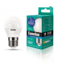 Лампа светодиодная LED7-G45/865/E27 7Вт 220В Camelion 12647
