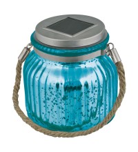 Светильник садовый USL-M-210/GN120 BLUE JAR на солн. батарее IP44 Uniel UL-00003208