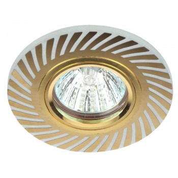 Светильник DK LD39 WH/GD MR16 точечный; декор со светодиодной подсветкой бел./зол. ЭРА Б0037377