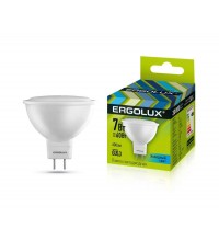 Лампа светодиодная LED-JCDR-7W-GU5.3-4500K JCDR 172-265В Ergolux 12159