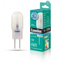 Лампа светодиодная LED2.5-JC-SL/845/G4 2.5Вт капсульная 4500К белый G4 200лм 12В Camelion 12302